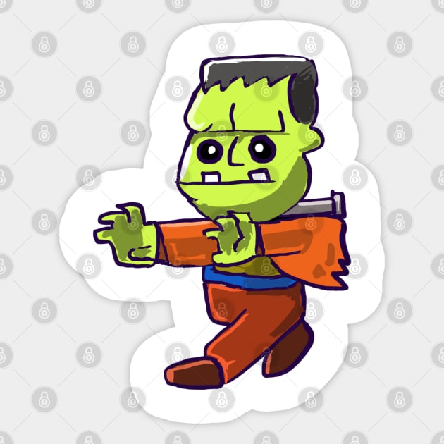 Cute Frankenstein Sticker by Joker & Angel